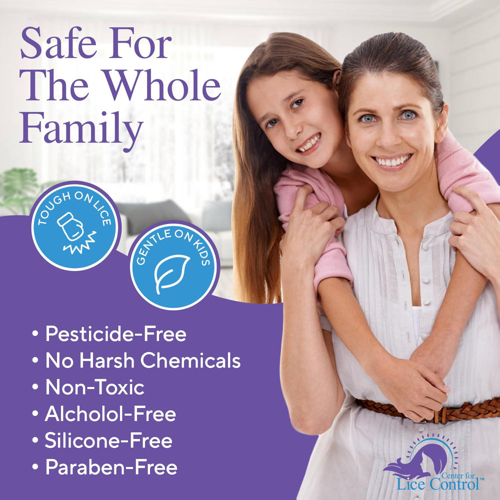 Kapow lice egg removal action shows thorough coverage with a non-toxic approach.