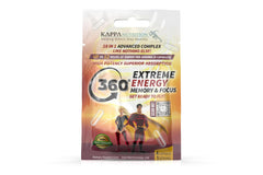 Kappa Nutrition 360 Extreme Energy packaging showing 1 display with 20 sachets.