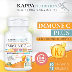 KAPPA NUTRITION Immune C Plus ingredients chart highlighting bioavailability