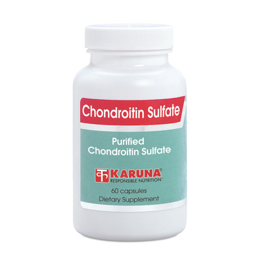 Karuna Chondroitin Sulfate bottle with capsules for daily joint support.