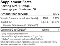 Karuna CoQ10 100 mg softgel highlighting energy production and cardiovascular wellness