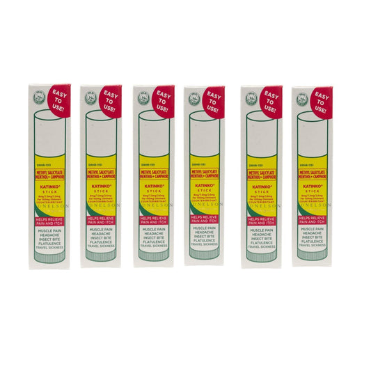 Katinko 6 sticks pack image highlighting easy-to-carry balm for everyday comfort.