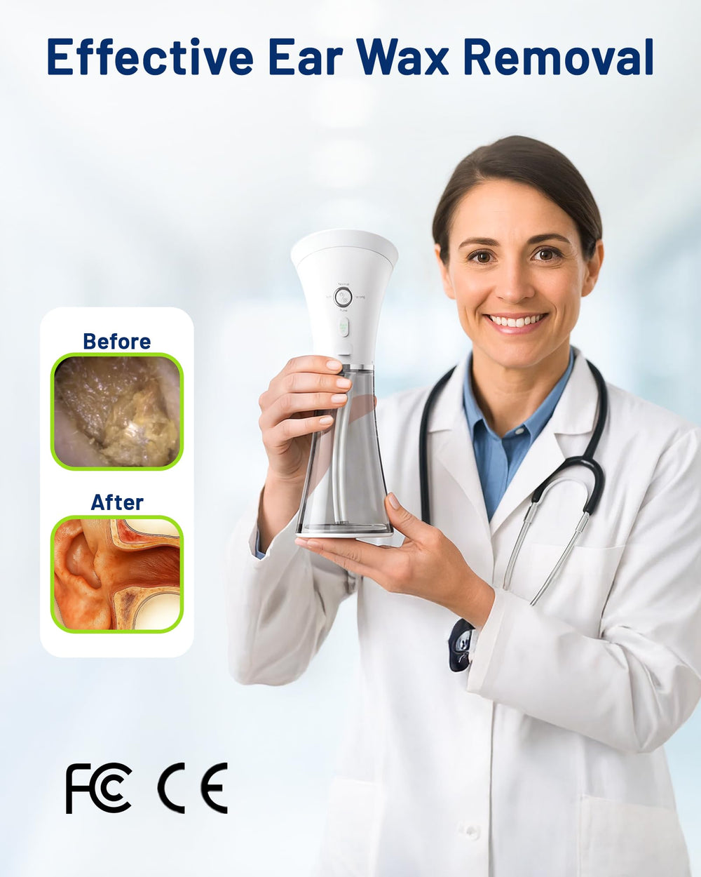 KAUGIC water temperature sensor ensures safe operation during ear irrigation