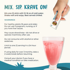 Kava Krave on-the-go morning mug highlights portable energy without caffeine crash.