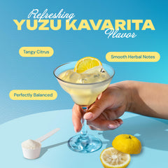 KAVA PUNCH Kava Drink Mix stirred into a cold beverage, perfect after work.