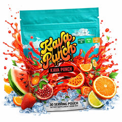 KAVA PUNCH relaxation drink stick-packaging on the counter offers effortless daily calm.
