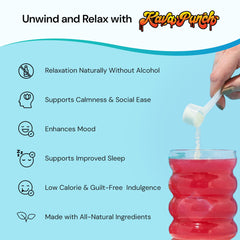 KAVA PUNCH sticks on the kitchen counter highlight convenient wind-down moments.