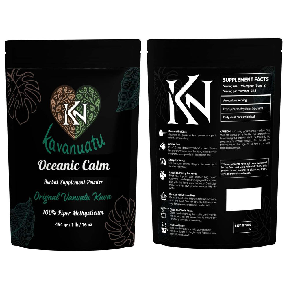 Kavanuatu noble kava powder relaxing scene, ideal for evening rituals.