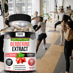 Kaya Naturals Berberine HCL ingredients list indicating a clean formula.