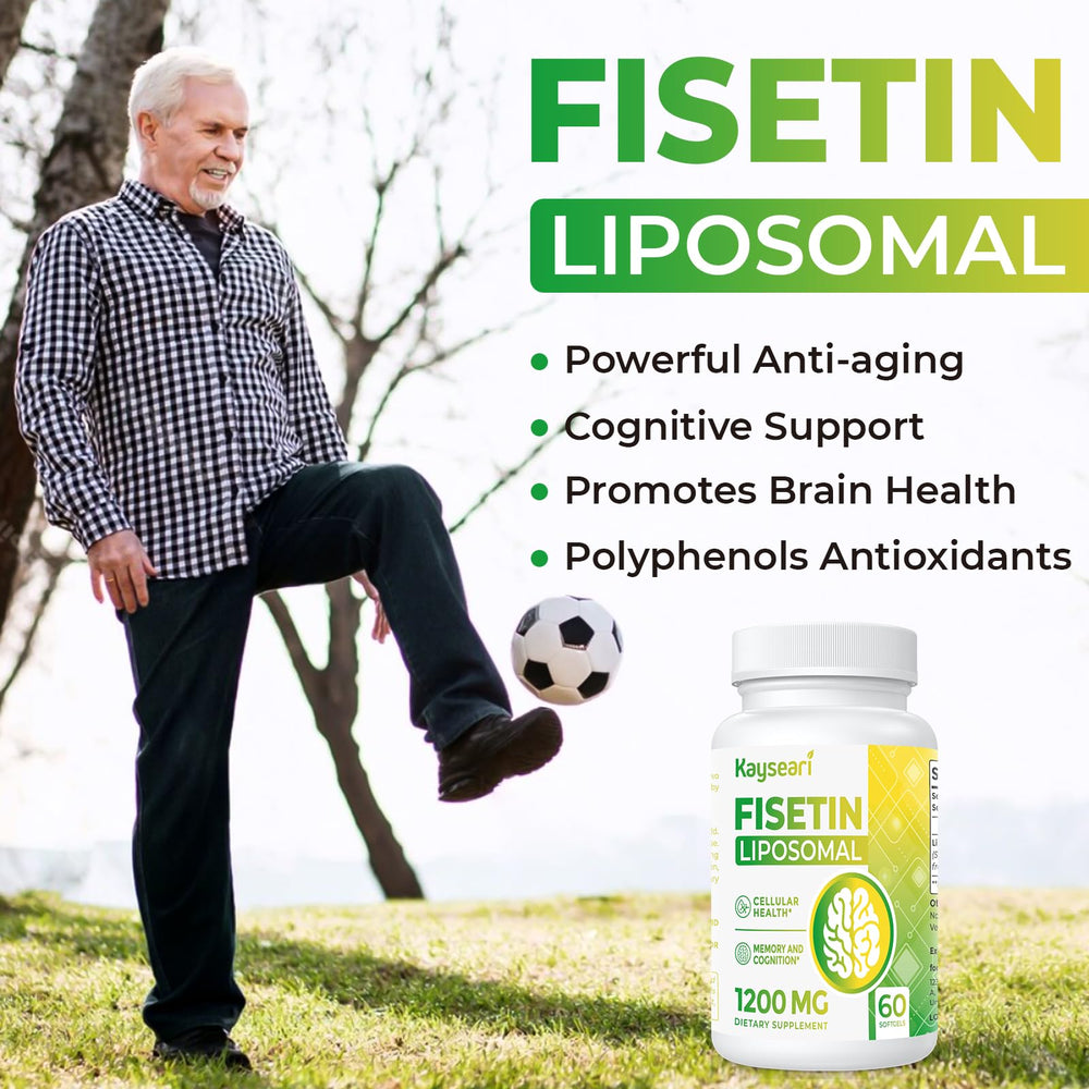 Kayseari Fisetin 98% pure extract in vial for potent supplementation.