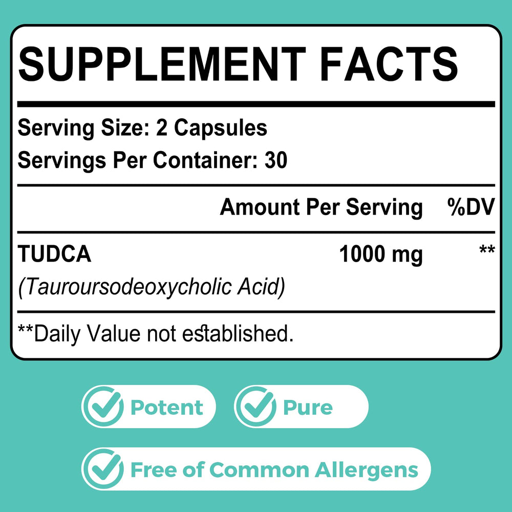 Kayseari TudCA packaging shows 120 veggie capsules for a complete supply