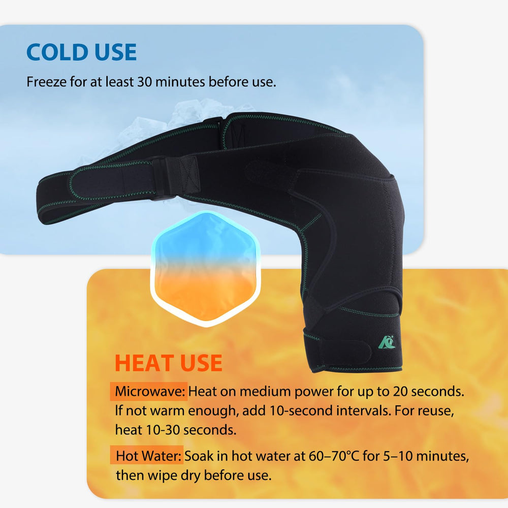 Adjustable wrap ensures secure fit for either shoulder on the KD brace