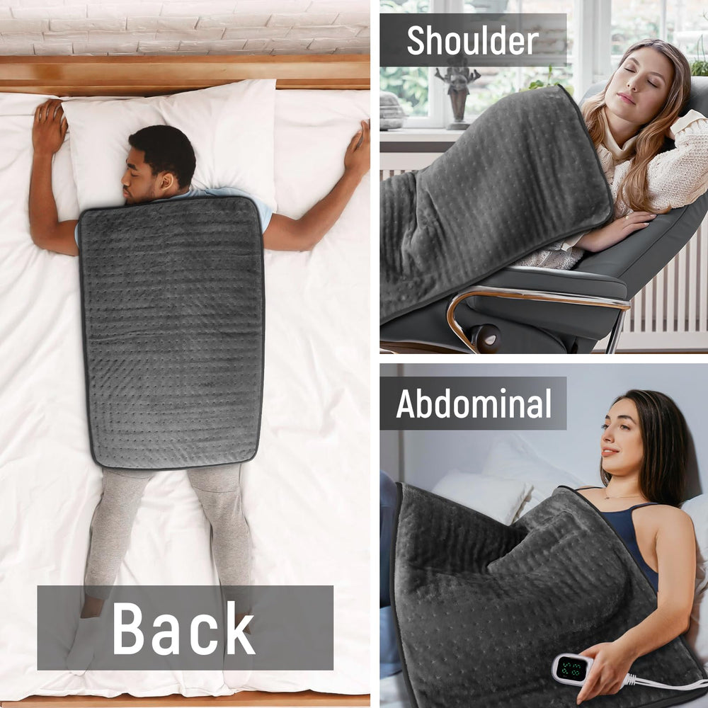 Kdti Extra Large Heating Pad machine-washable fabric for easy care.