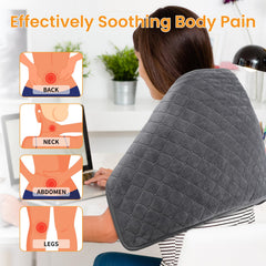 Kdti heating pad neck-shoulder area delivers soothing heat for tension relief.