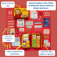 KEEP>GOING latex-free bandages for kid-friendly wound care.