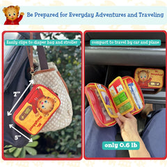 KEEP>GOING stain- and water-resistant case protects gear at home or on the move.