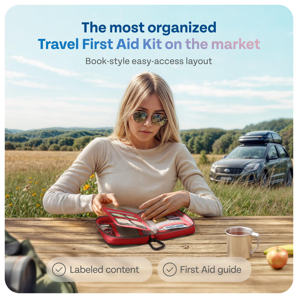 KeepGoing kit contents spread, showcasing essential supplies for everyday emergencies.