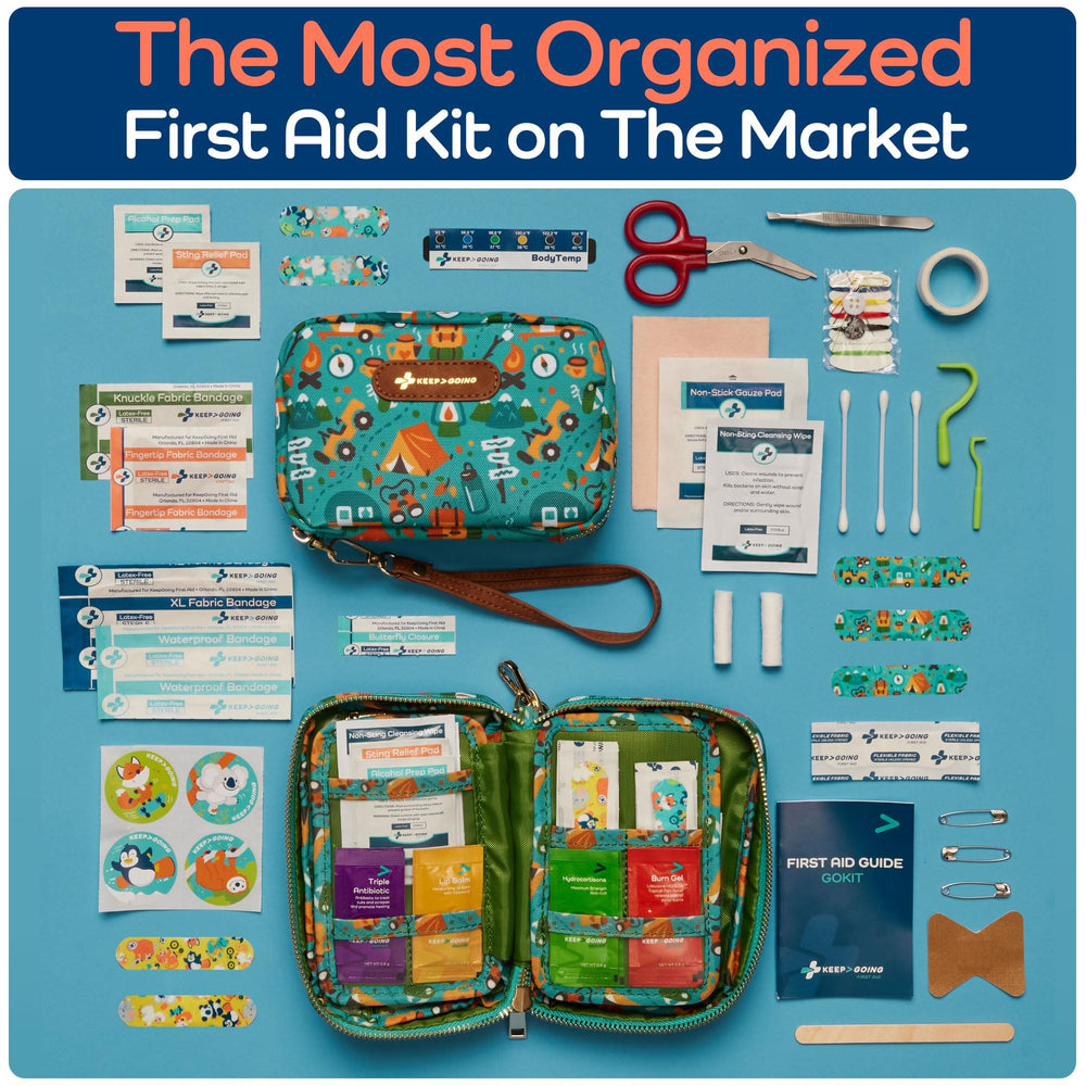 KEEP>GOING KeepGoing diaper bag-friendly kit fits purses and bags for family outings.