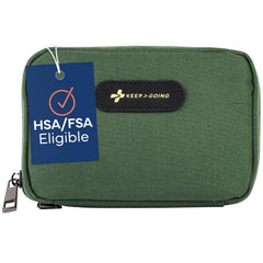 KEEP>GOING travel first aid kit for kids in a compact case, ideal for on-the-go.
