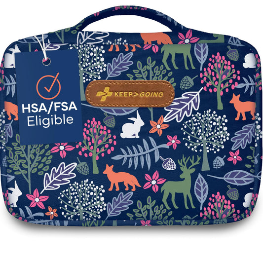 keep>going woodland first aid kit exterior showcases style and rugged safety on the go
