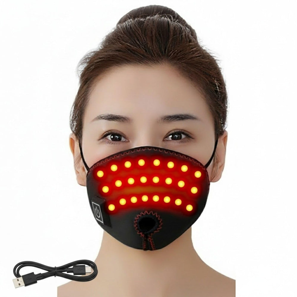Keneo red light therapy nasal mask front view showing targeted warmth and comfort