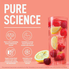 Keppi electrolytes powder raspberry lemonade glass on ice for a cool drink