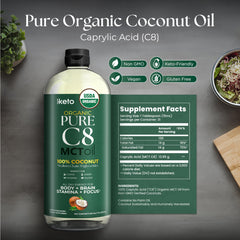Keppi MCT Oil pantry image suggests long shelf-life and purity.