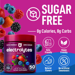 Keppi packaging front highlights sugar-free formula and keto-friendly electrolytes.