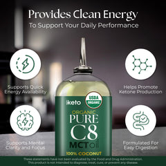 Keppi MCT Oil sealed cap highlights freshness and purity.