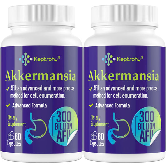 Keptrohy Akkermansia probiotic bottle with 300B AFU for gut health