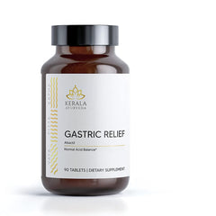 Kerala Ayurveda Gastric Relief tablets bottle showing packaging for digestive support