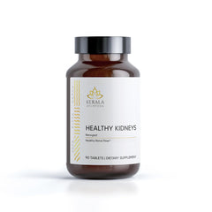 Kerala Ayurveda Healthy Kidney Tablets bottle shows herbal blend for urinary health.