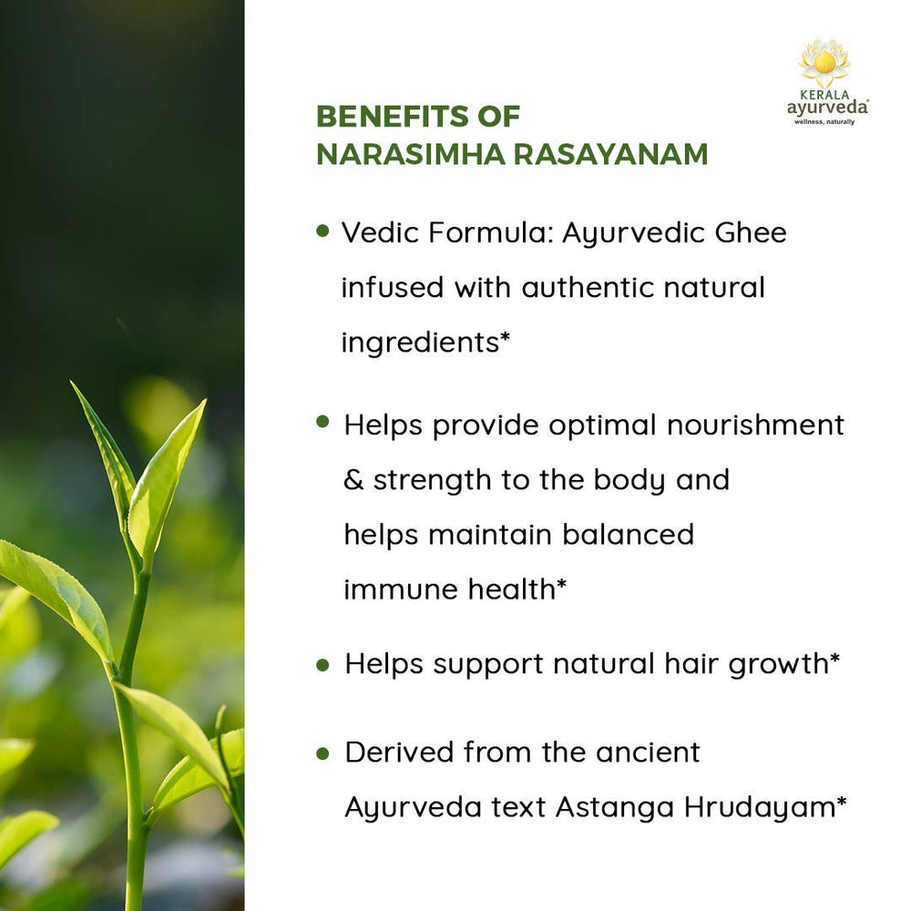 Kerala Ayurveda Narasimha Rasayanam dose guide emphasizes 10 g daily