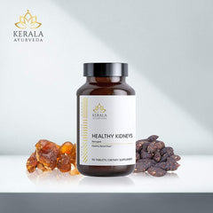 Kerala Ayurveda packaging origin image emphasizes globally sourced herbs.