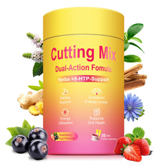 Kereeao Cutting Drink Mix box front highlights vegan, sugar-free formula for on-the-go energy.