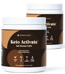 Keto Activate dark chocolate truffle drink bottle pour promotes steady energy