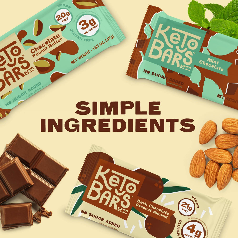 Keto Bars mint chocolate bar, a refreshing keto snack option