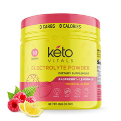 Keto Vitals Electrolytes Raspberry Lemonade glass for refreshing hydration