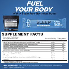 Keto Vitals Sleep Drink powder dissolving in water for a smooth bedtime ritual.