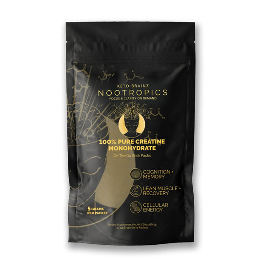 Keto Brainz Creatine travel pack 5g serving for on-the-go supplementation