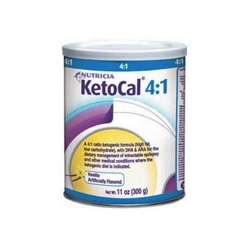 Ketocal 4:1 vanilla powder can front view for easy nutrition support