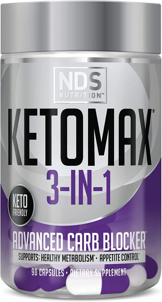 Keto-Max NDS Advanced 3-in-1 bottle front view for daily fat loss support