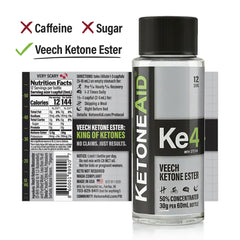 KetoneAid Ke4 ester Made in USA label on packaging