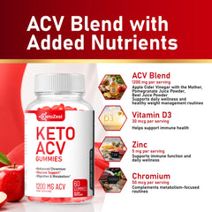 Packaging box for KetoZest Keto ACV Gummies.