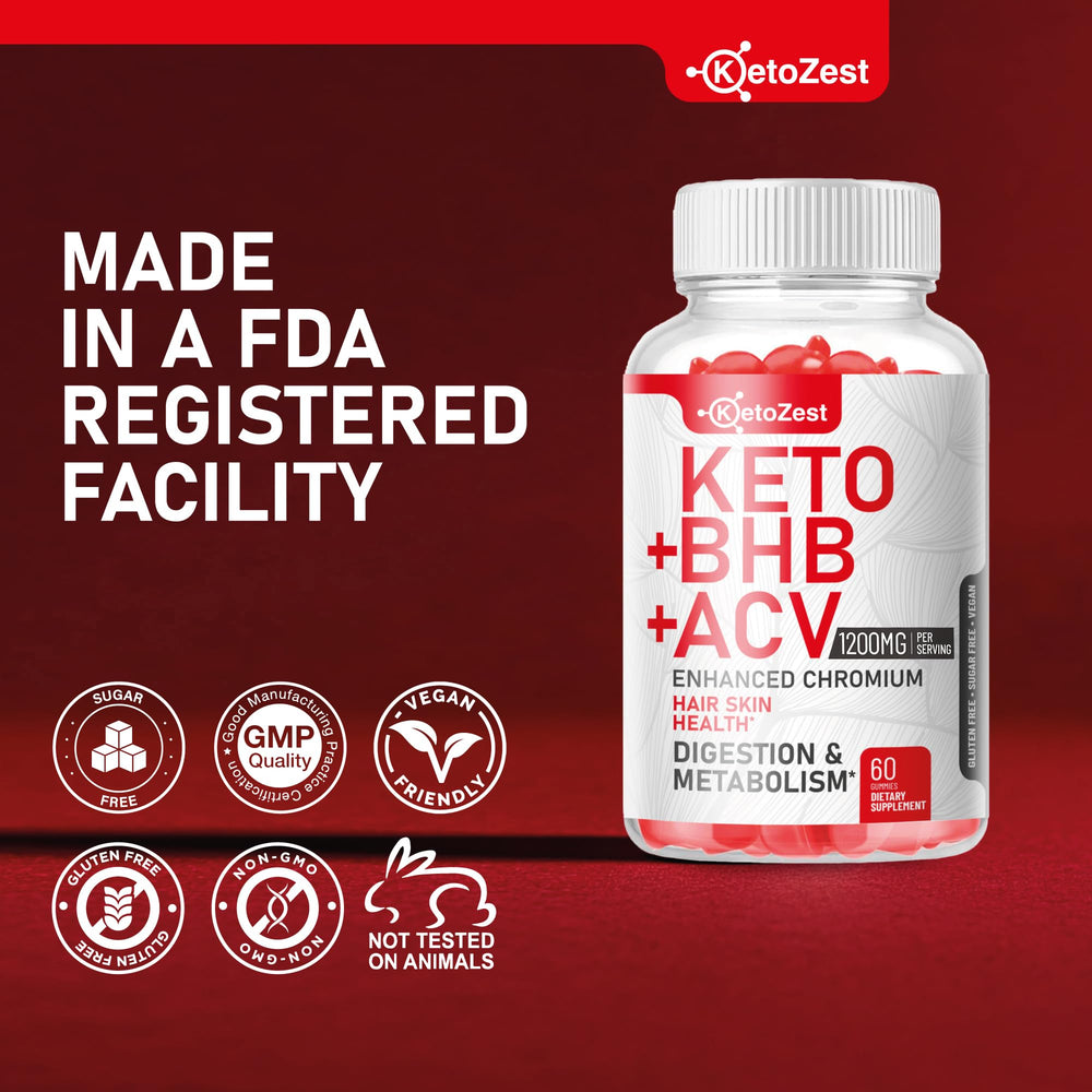 Vegan and gluten-free badge on KetoZest packaging.