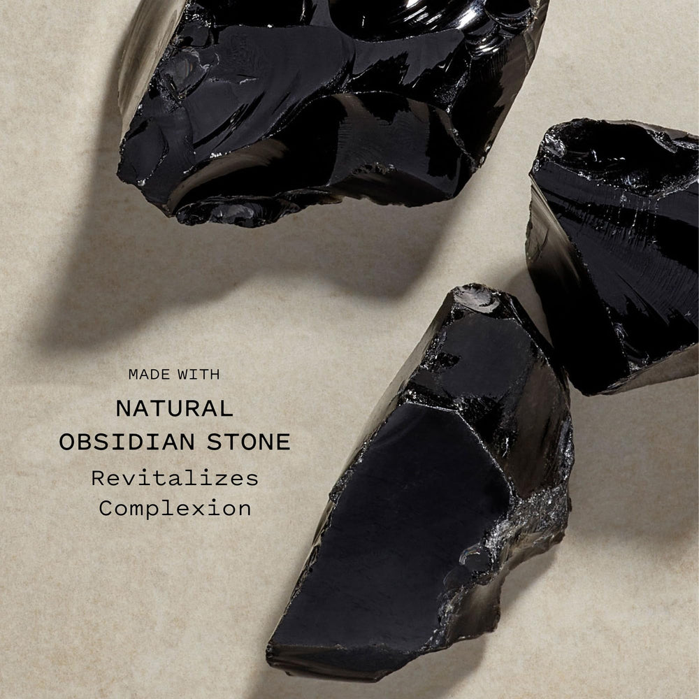 Keys Soulcare Obsidian Stone Gua Sha Tool side grip for comfortable, controlled massage.