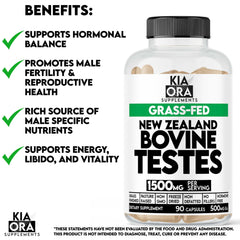 Kia Ora Supplements freeze-dried testes capsules illustrate convenient daily support