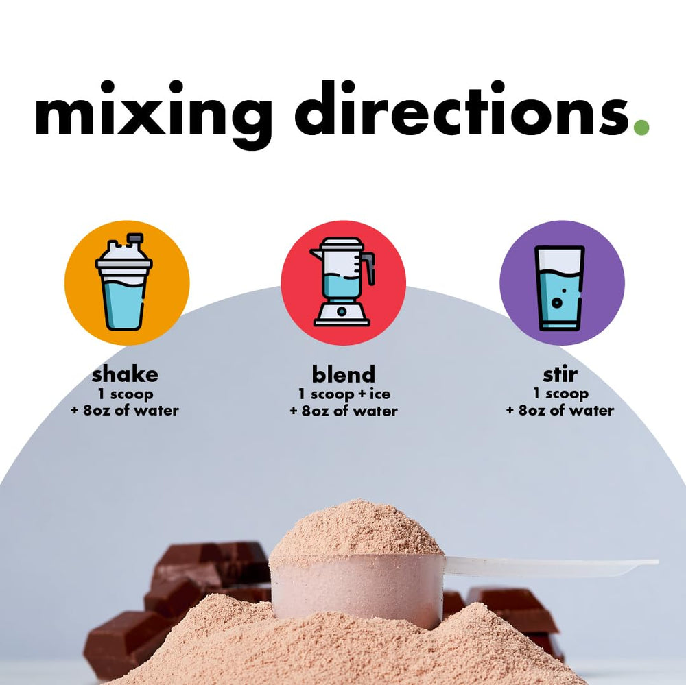Kick Plant Protein Powder chocolate label front highlights gluten free and sugar free.