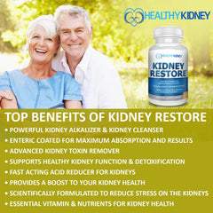 Kidney-D bottle label featuring vitamins E, C, zinc, selenium for overall wellness.