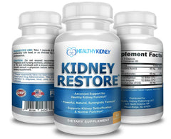 Kidney Restore 3Pack bottle and capsules for daily kidney cleanse support